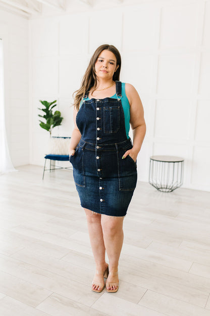 Agnes Denim Overall Dress | Judy Blue