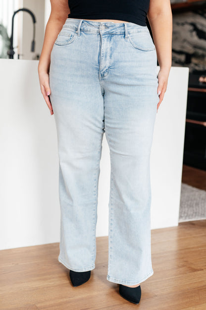Brooke High Rise TUMMY CONTROL Top Vintage Wash Straight Jeans | Judy Blue
