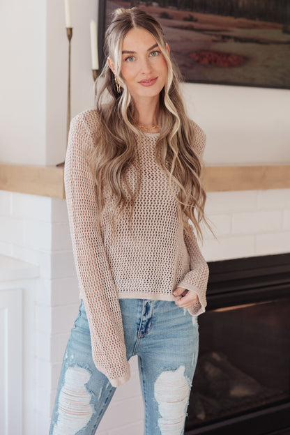 Calming Down Loose Knit Top in Pale Dogwood