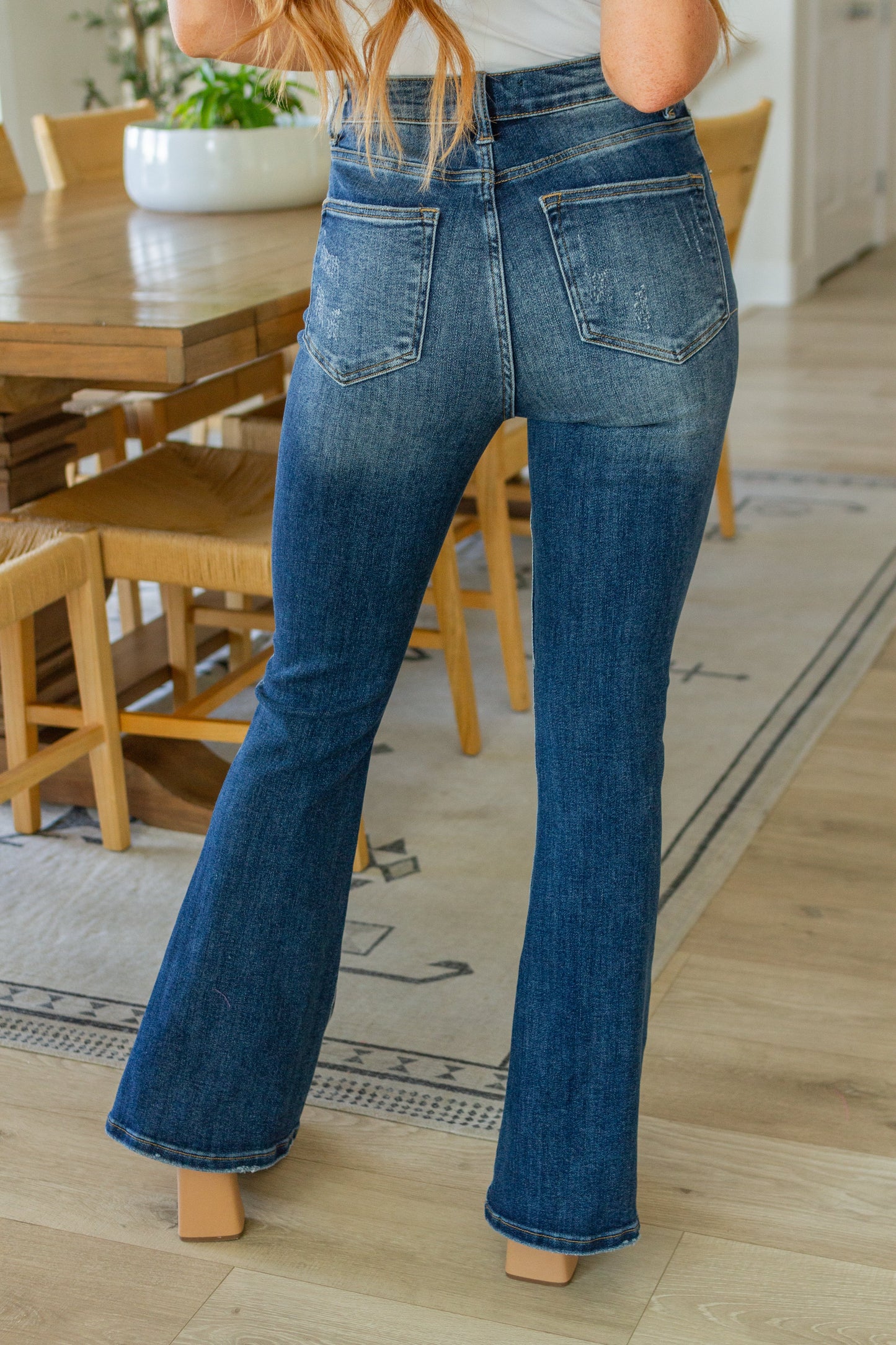Carina High Rise Vintage Wash Flare Jeans | 11 sizes
