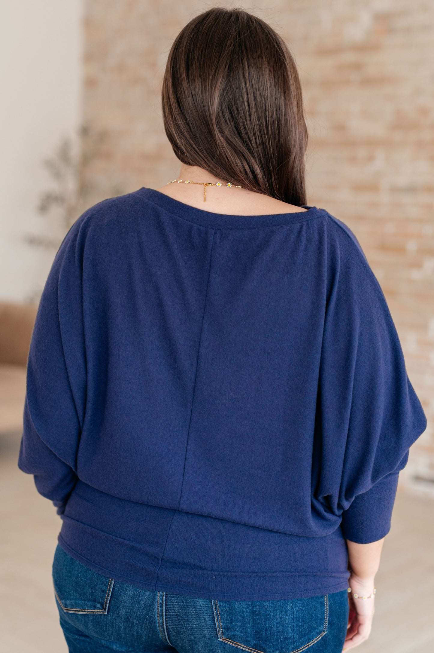 Casually Comfy Batwing Top in Star Sapphire