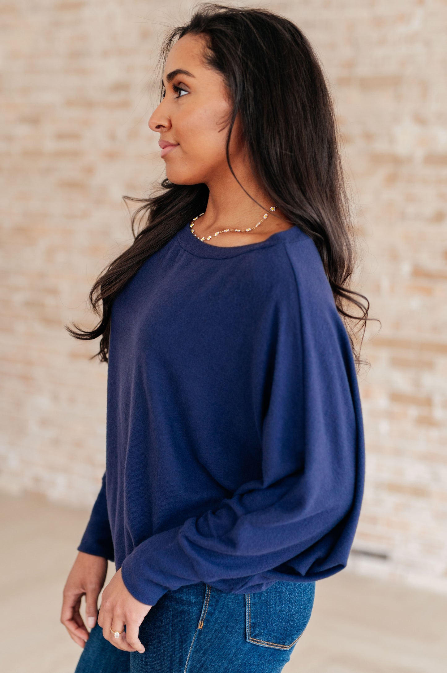 Casually Comfy Batwing Top in Star Sapphire