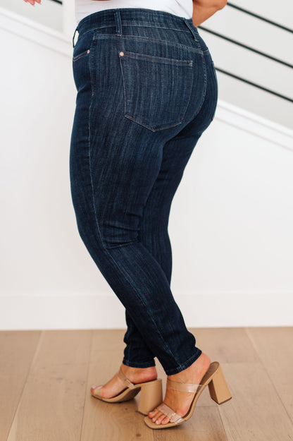 Celecia High Waist Hand Sanded Resin Skinny Jeans | Judy Blue