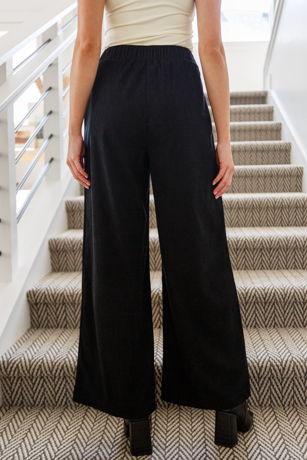 Come Rain or Shine Wide Leg Pants in Black