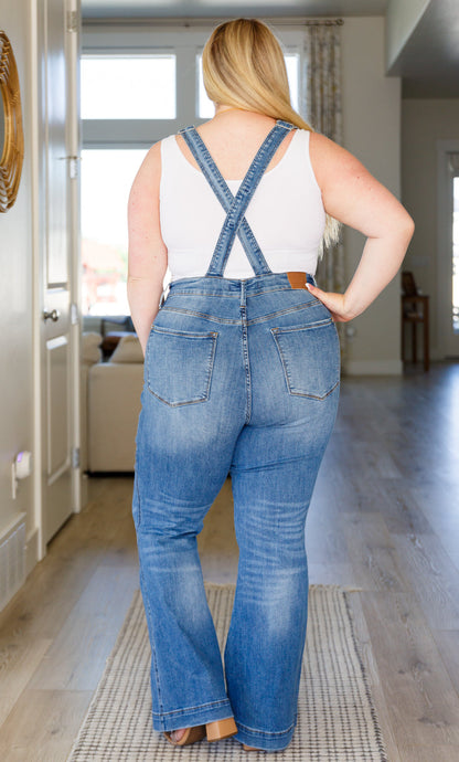 Izzy Control Top Retro Flare Overalls | Judy Blue