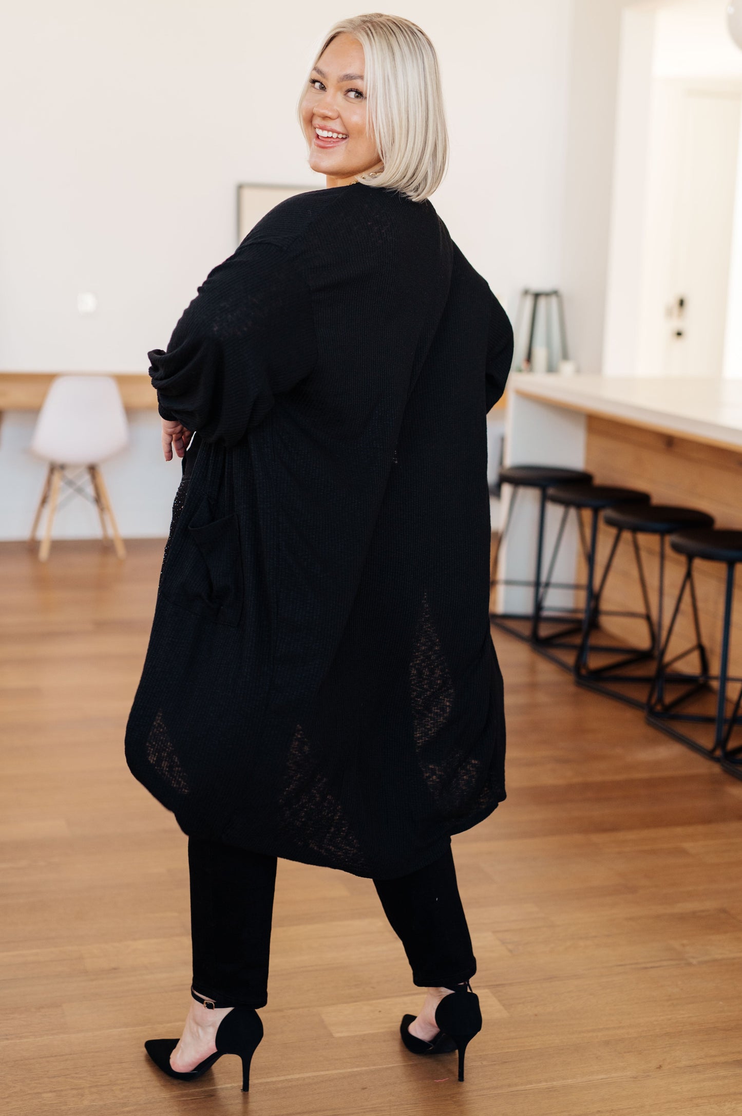 Lengths You'll Go Duster Cardigan in Black