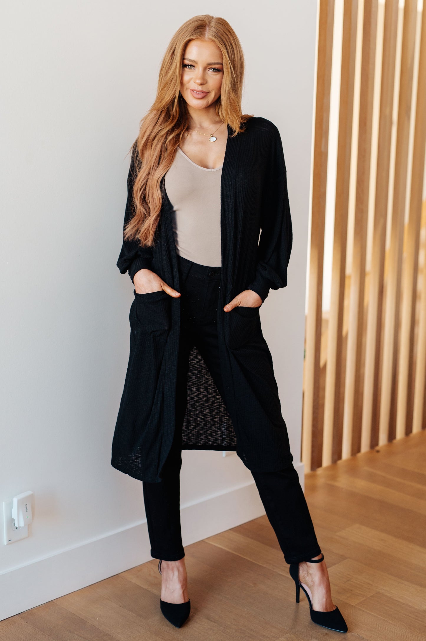 Lengths You'll Go Duster Cardigan in Black