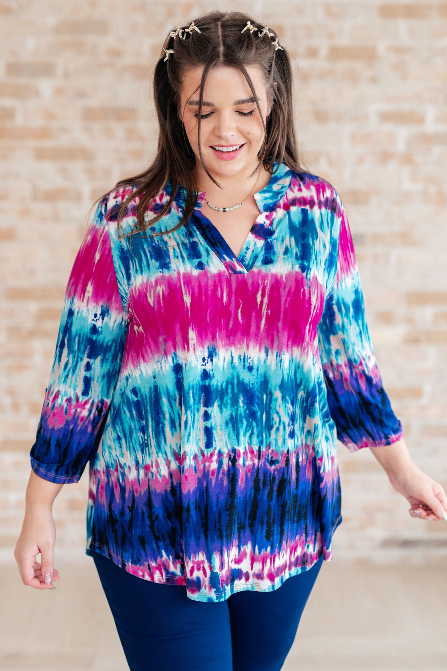 Little Lovely Blouse in Tie Dye