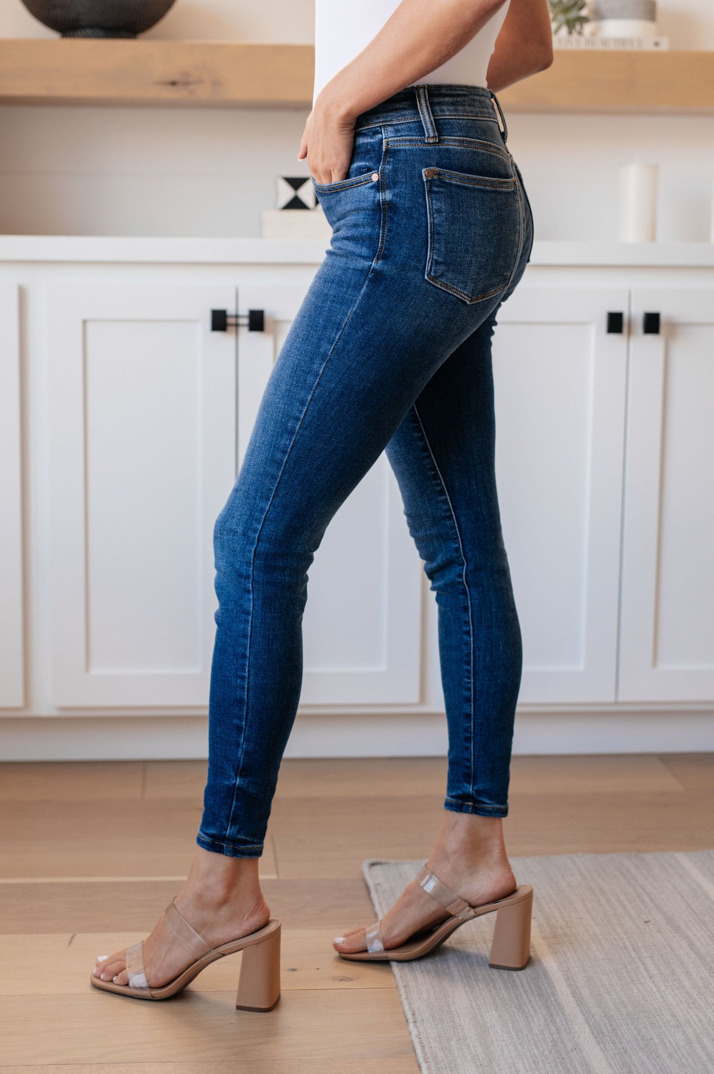 Maxine Mid-Rise Skinny Jeans in Dark Wash | Judy Blue