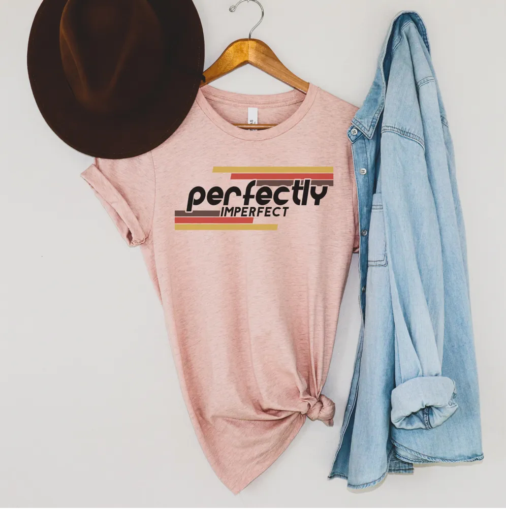 Perfectly Imperfect Graphic Tee in Peach | 4 sizes