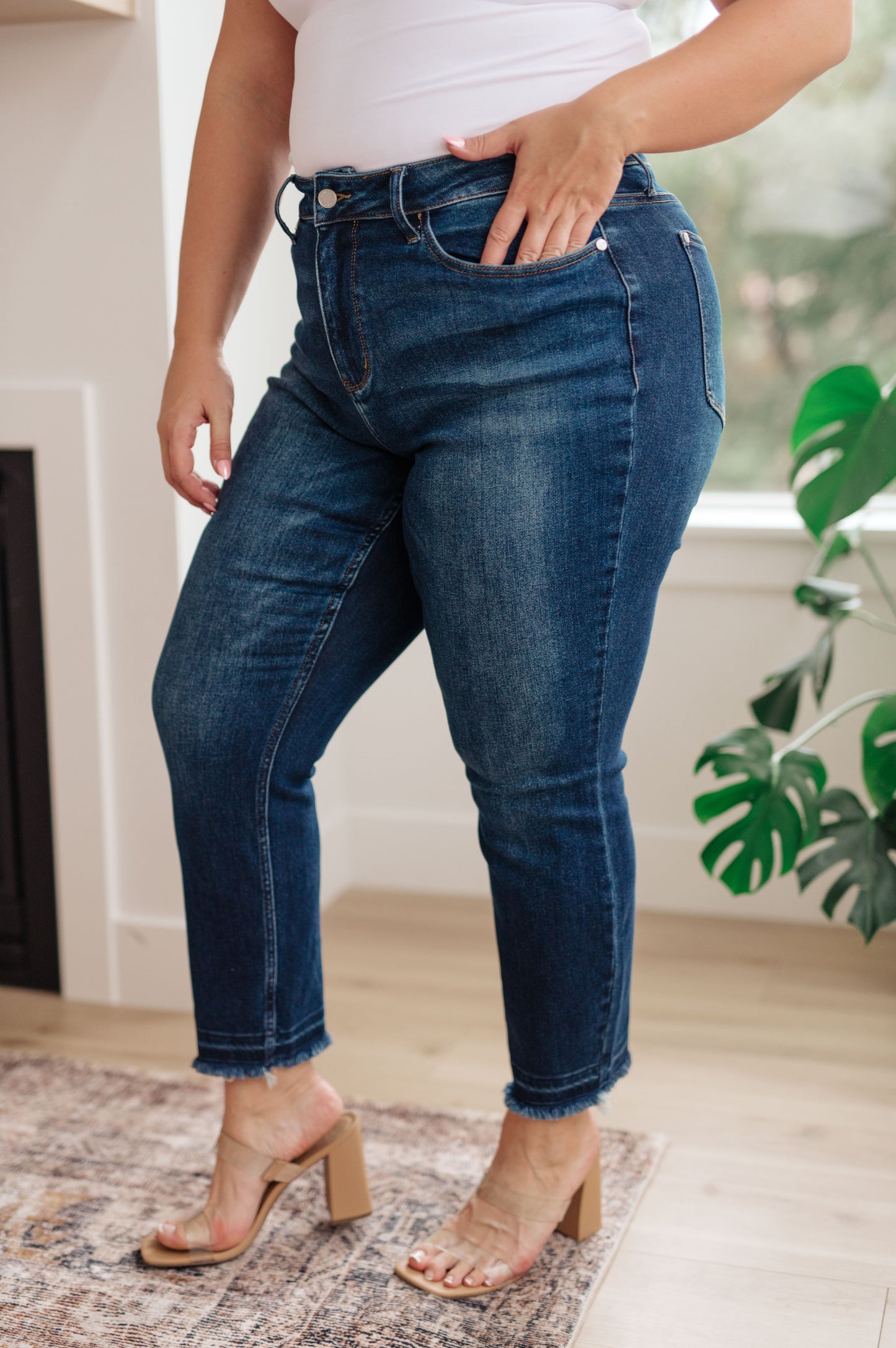 Phillipa High Rise Release Hem Slim Jeans | Judy Blue