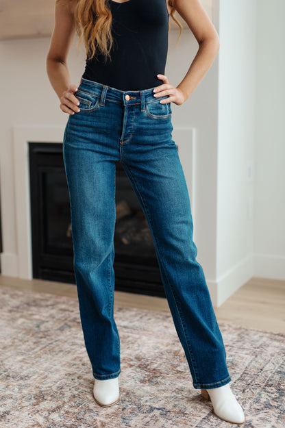 Pippa High Rise Button Fly Dad Jeans | Judy Blue
