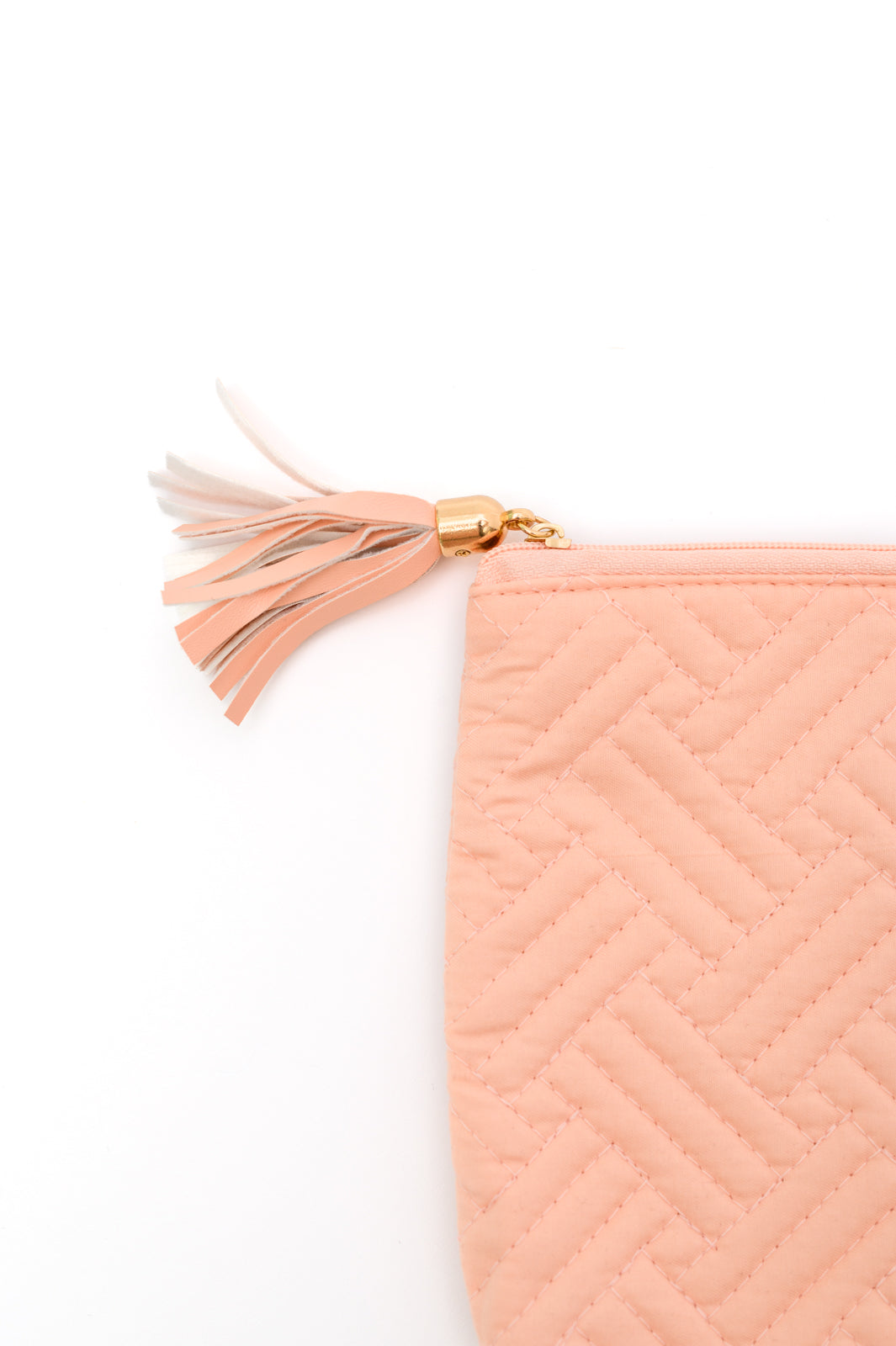 Quilted Travel Zip Pouch in Pink Malibu
