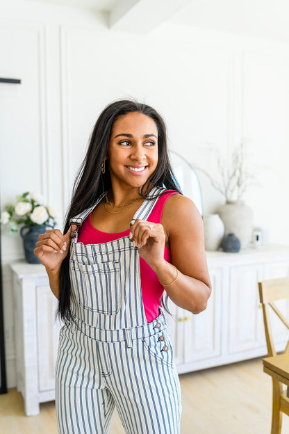 Railroad Stripe Overalls | Judy Blue