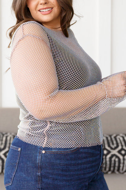 Something to Love Mesh Studded Top