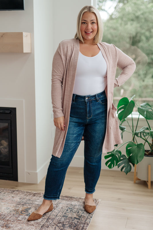 Staying Hopeful Cardigan in Pale Dogwood