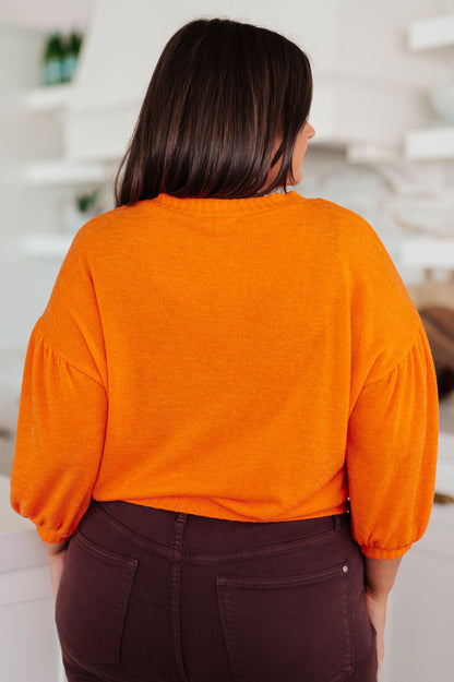 Subway Station Sweater in Autumn Sunset Orange