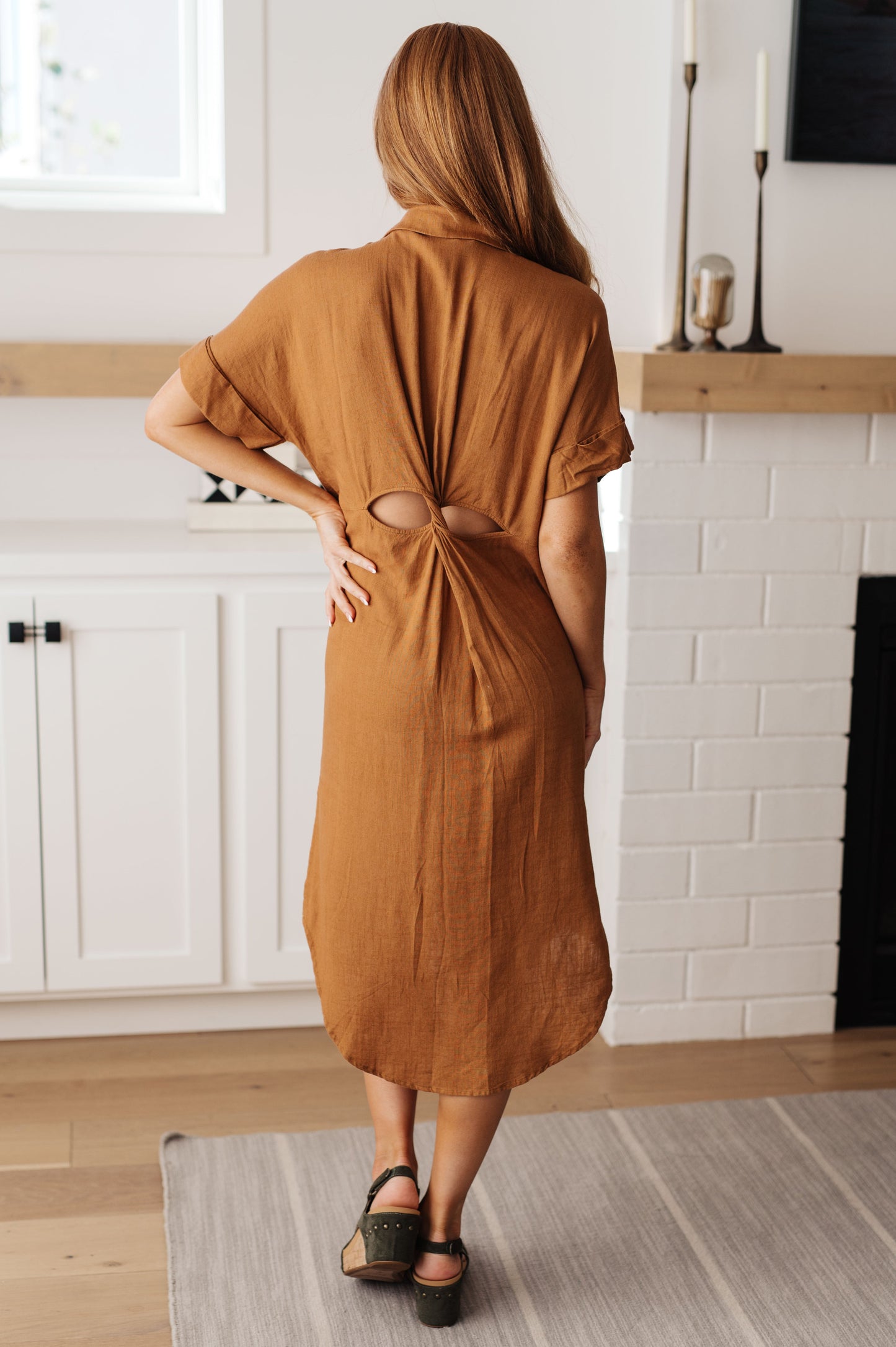 Sure to Be Great Shirt Dress in Brown Sugar