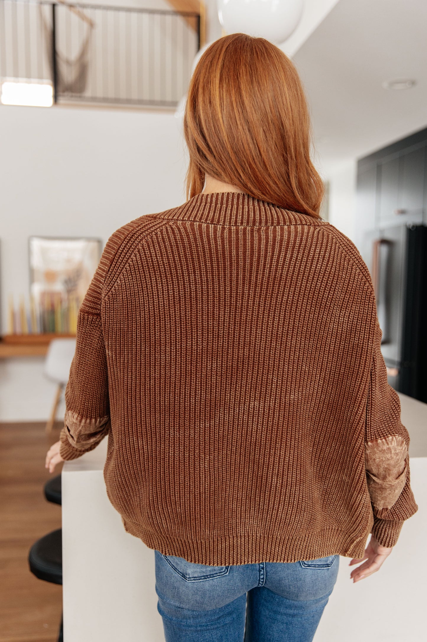 That I Can Work With Grandpa Cardigan in Spice Brown
