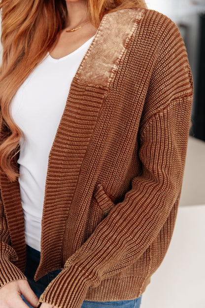 That I Can Work With Grandpa Cardigan in Spice Brown