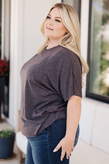 Tried And True Slouchy Tee in Eggplant