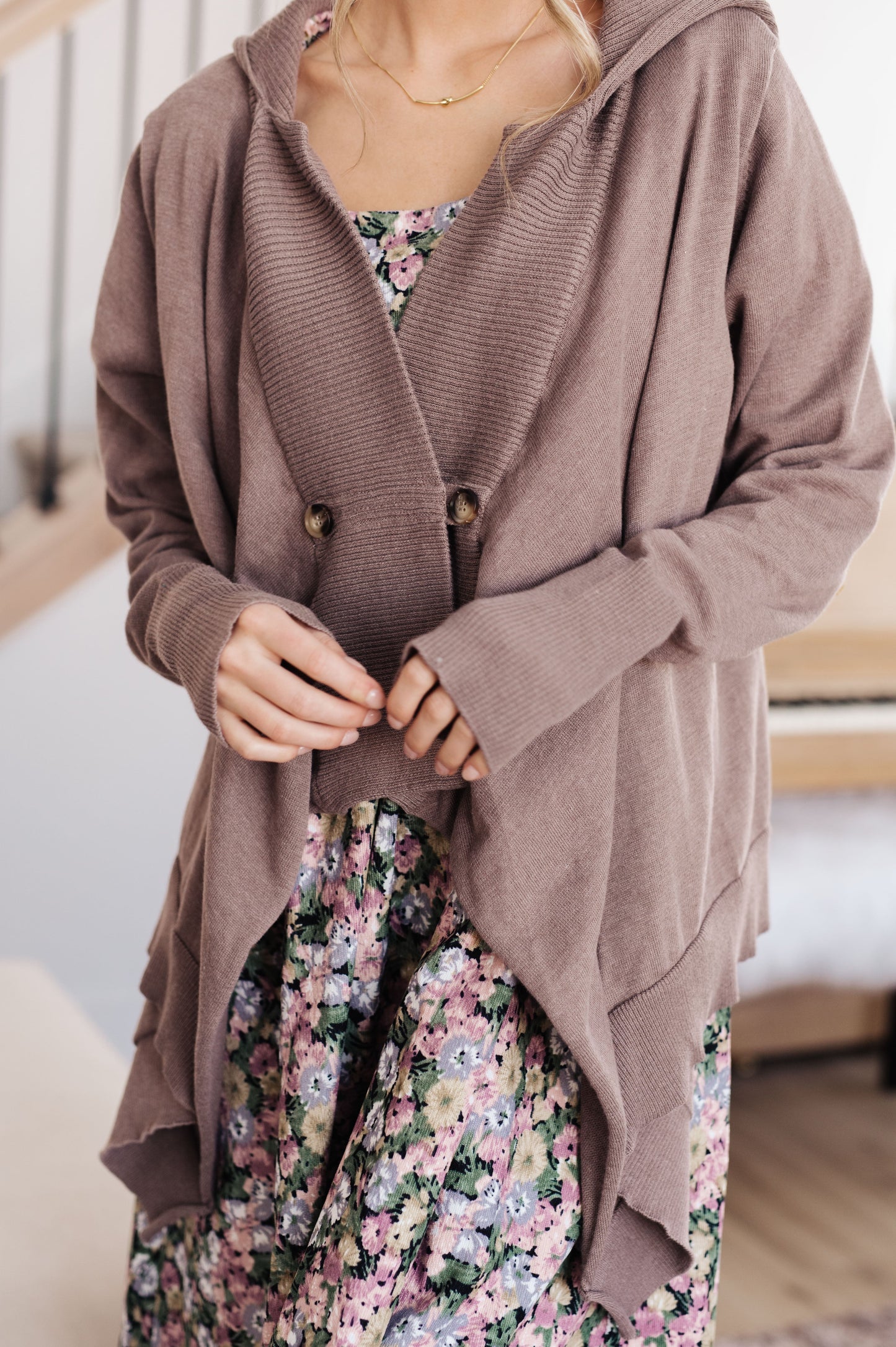 You've Got Options Cardigan in Rosy Brown